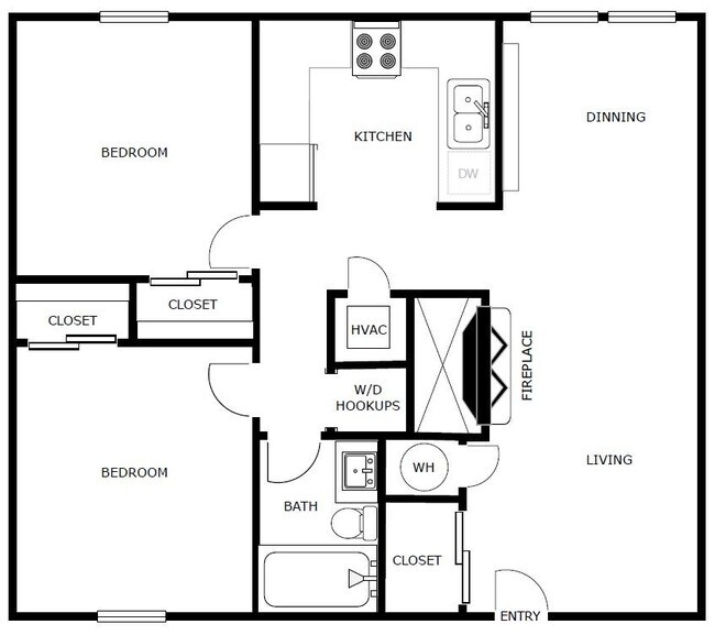 Unit E205 C205 floor plan